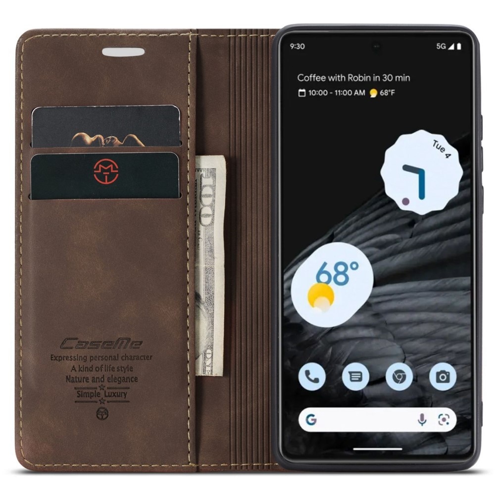 Slim Bookcover hoesje Google Pixel 7 bruin