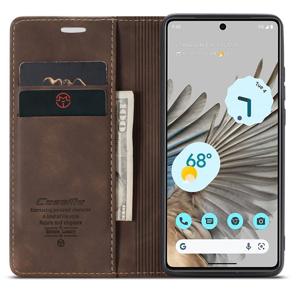 Slim Bookcover hoesje Google Pixel 7 Pro bruin