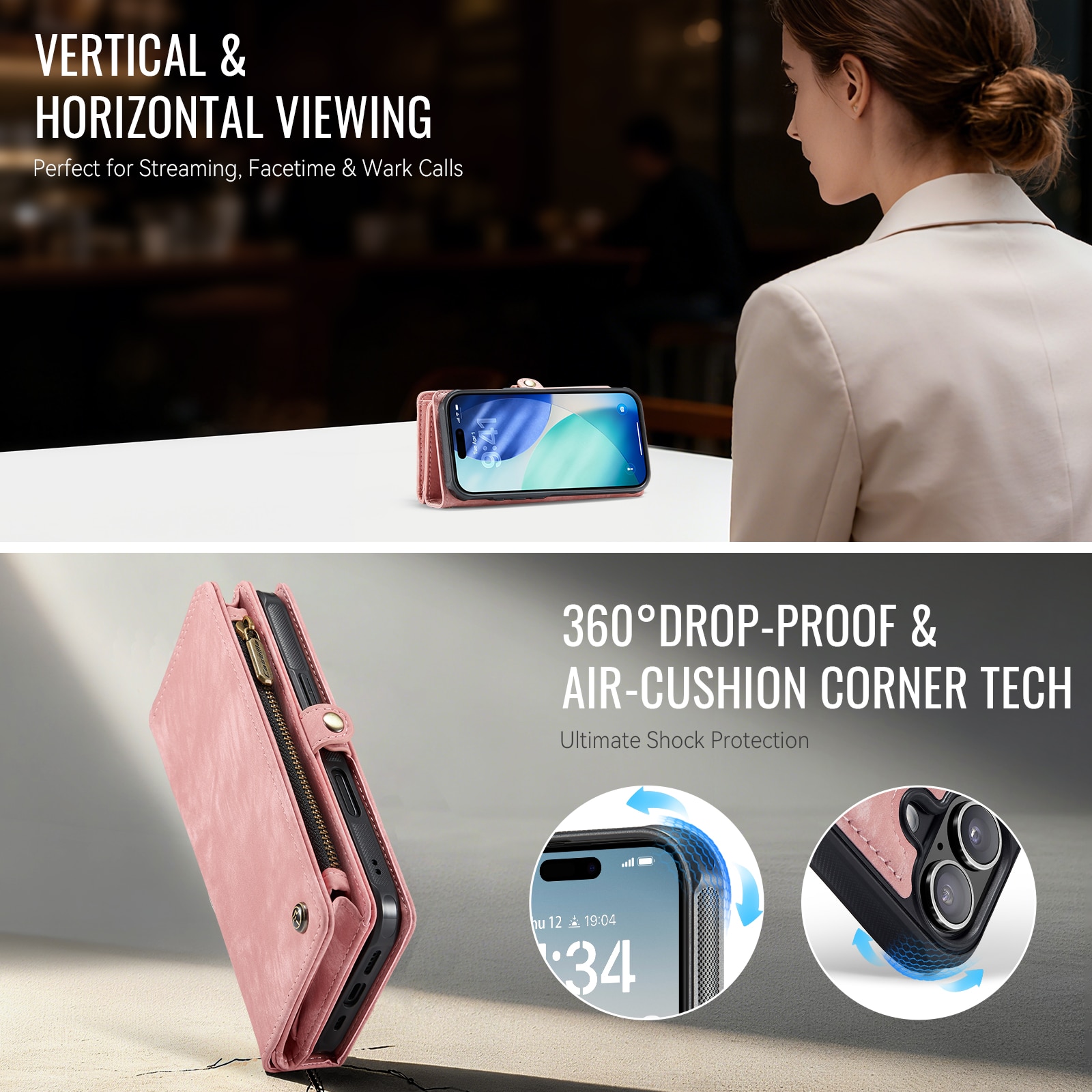 Multi-slot Hoesje iPhone 17 Roze