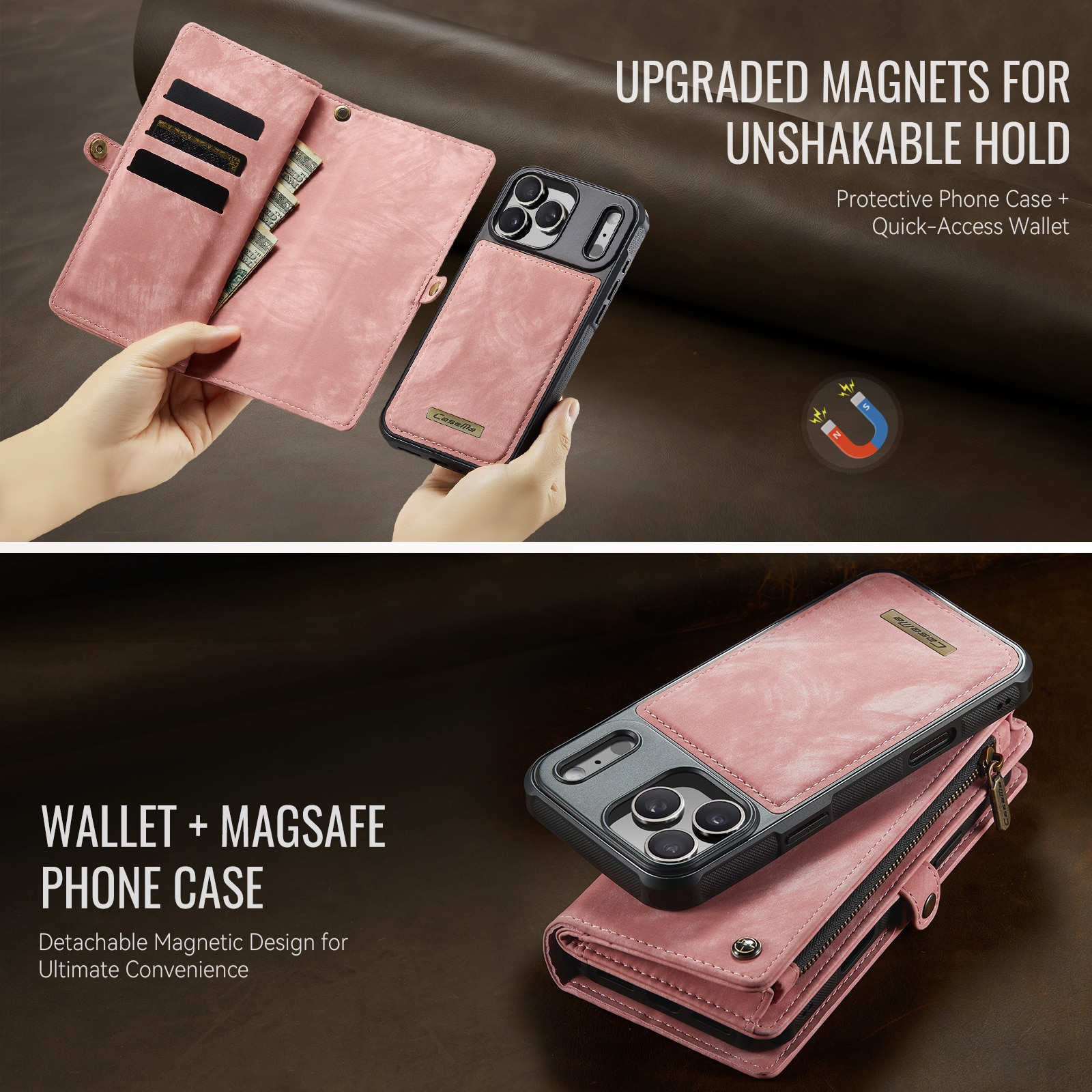 Multi-slot Hoesje iPhone 17 Pro Max Roze