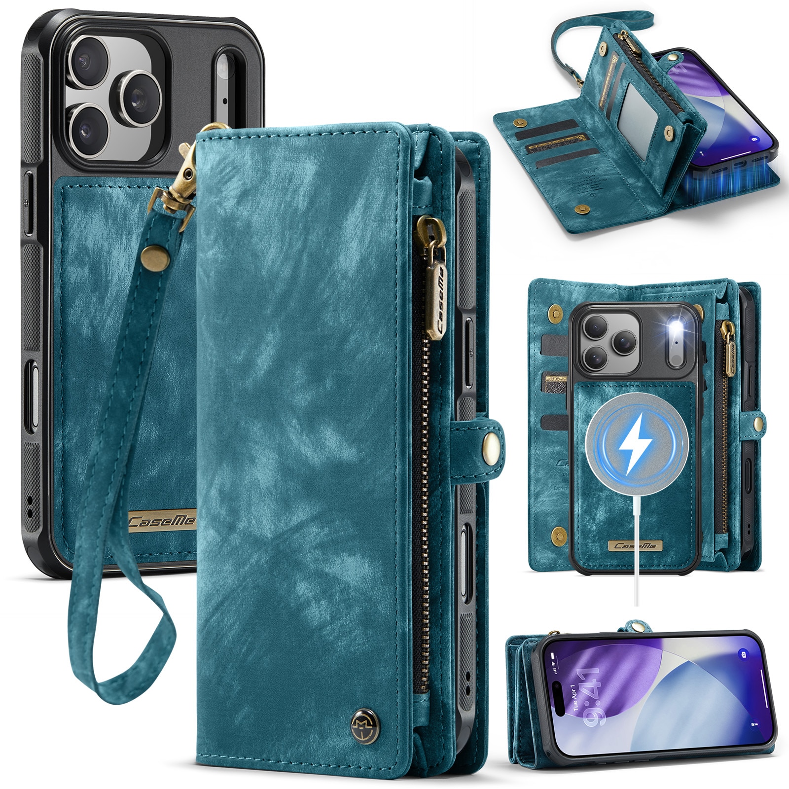 Multi-slot Hoesje iPhone 17 Pro Blauw