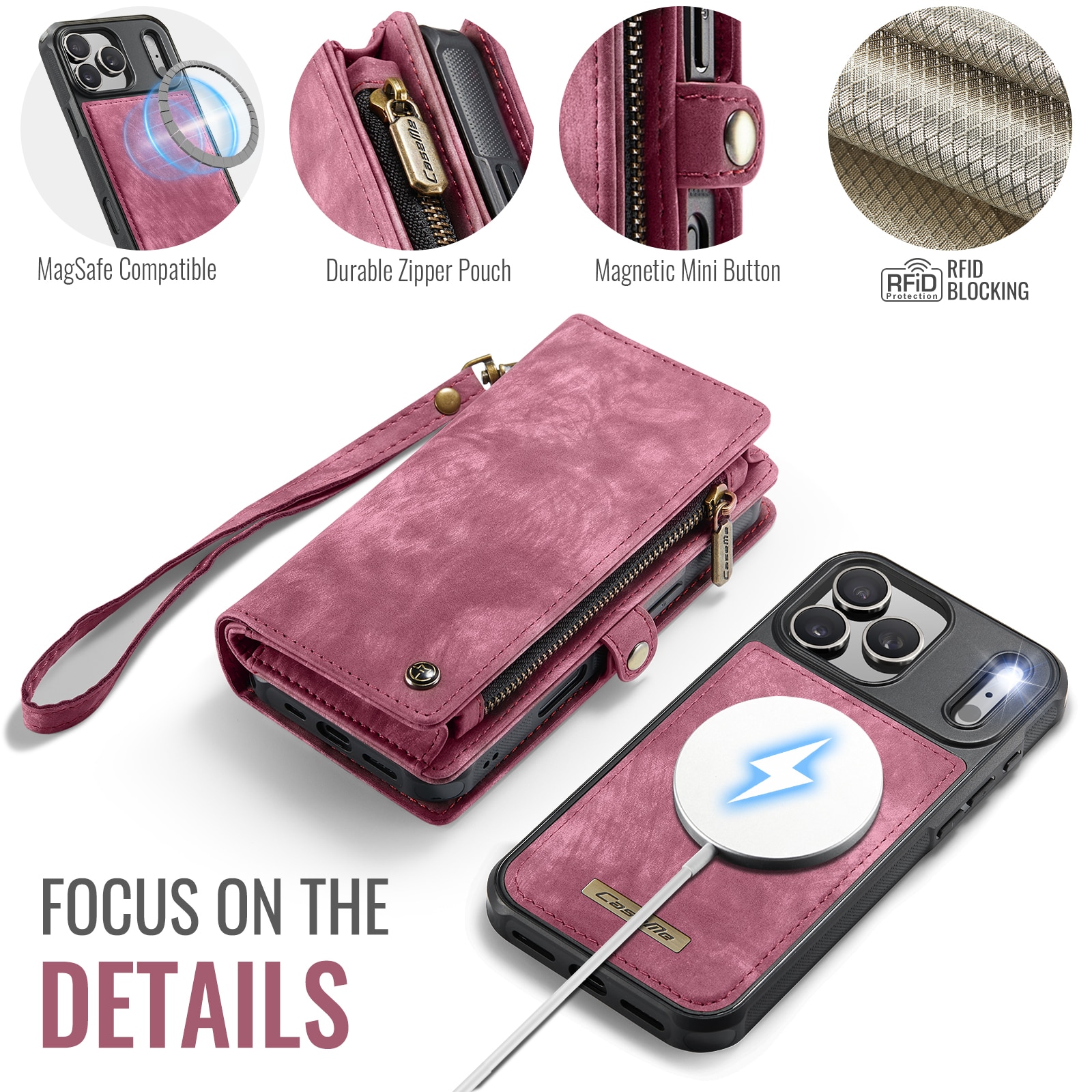 Multi-slot Hoesje iPhone 17 Pro Rood