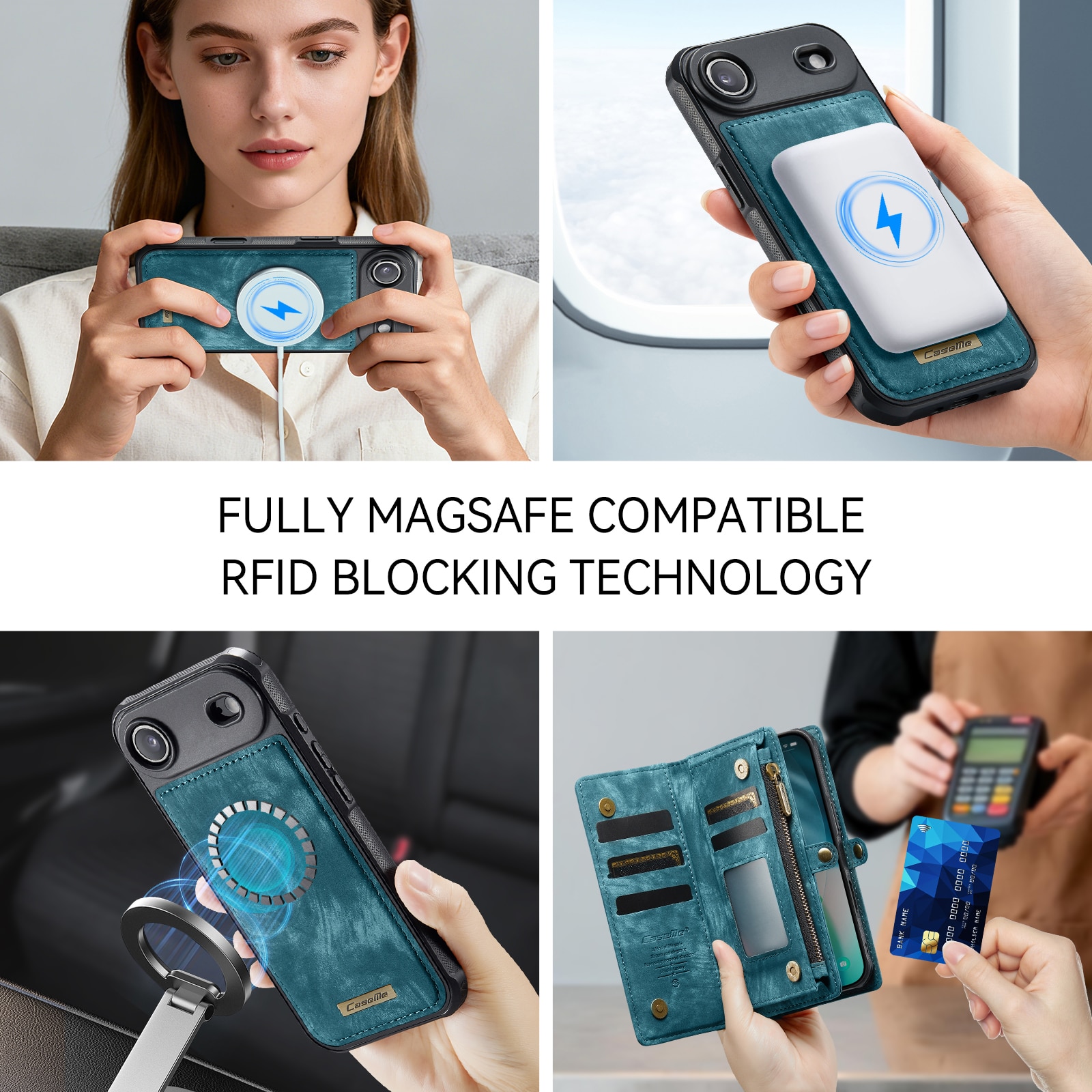 Multi-slot Hoesje iPhone Air Blauw