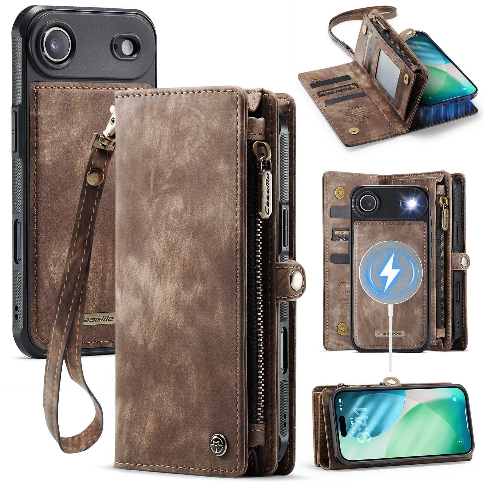 Multi-slot Hoesje iPhone Air Bruin
