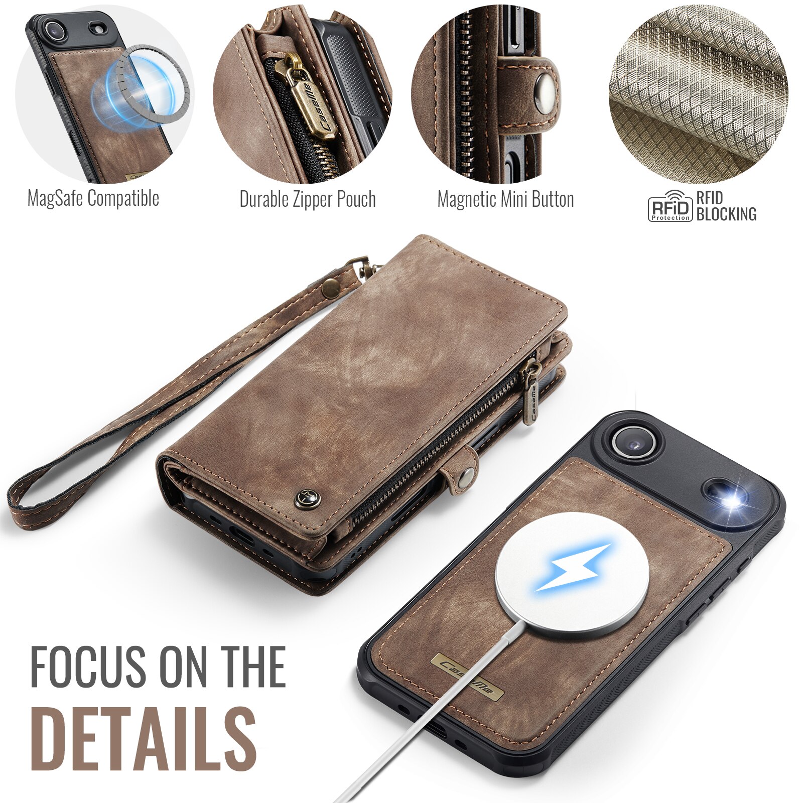 Multi-slot Hoesje iPhone Air Bruin