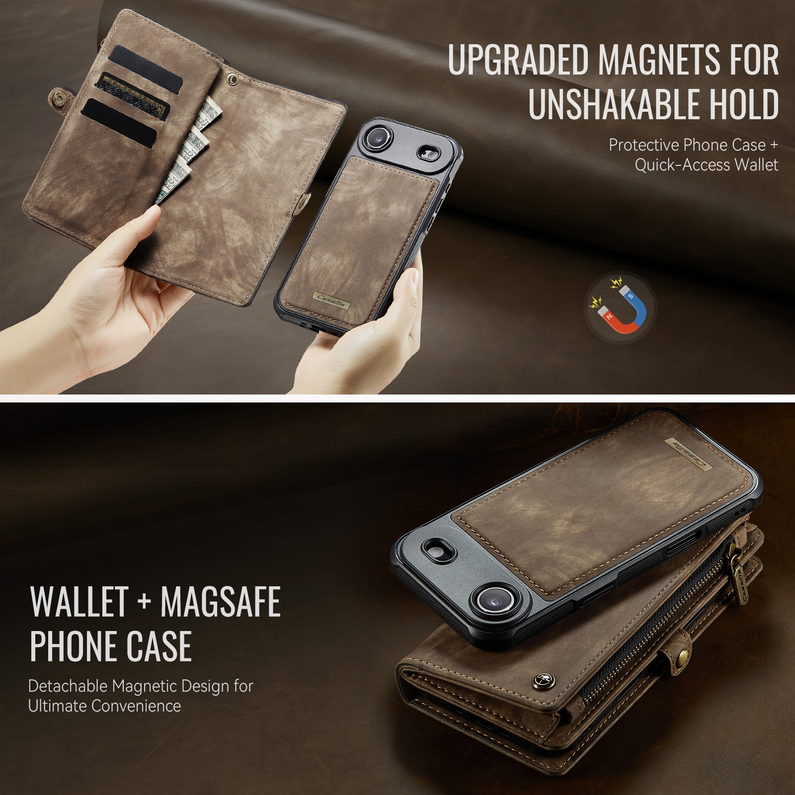 Multi-slot Hoesje iPhone Air Bruin