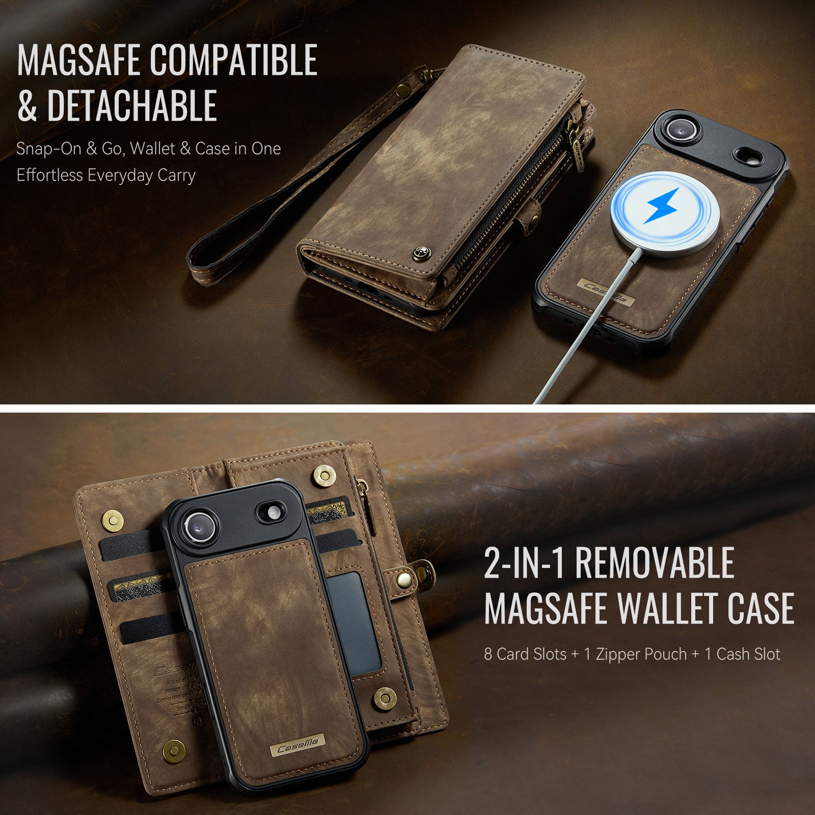 Multi-slot Hoesje iPhone Air Bruin