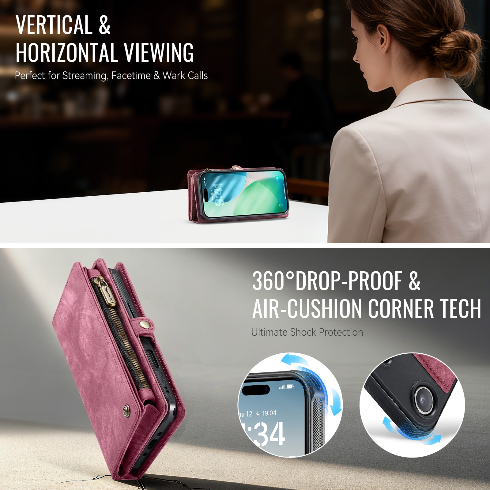 Multi-slot Hoesje iPhone Air Rood
