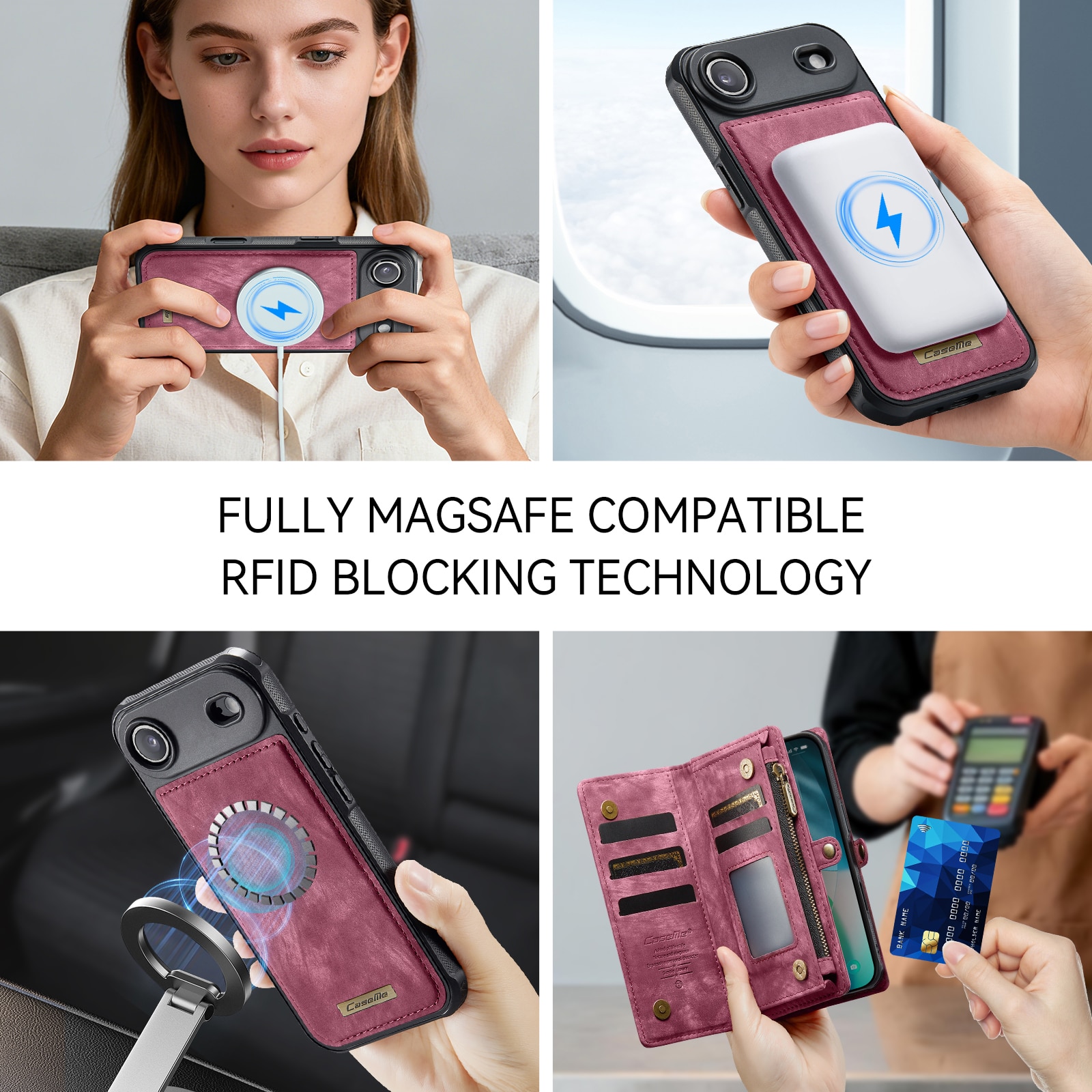 Multi-slot Hoesje iPhone Air Rood