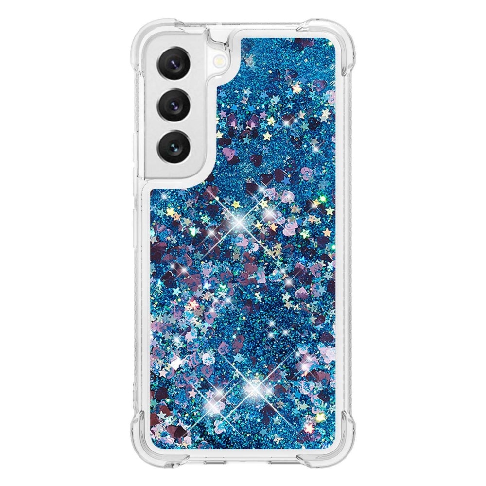 Samsung Galaxy S23 Glitter Powder TPU Hoesje blauw
