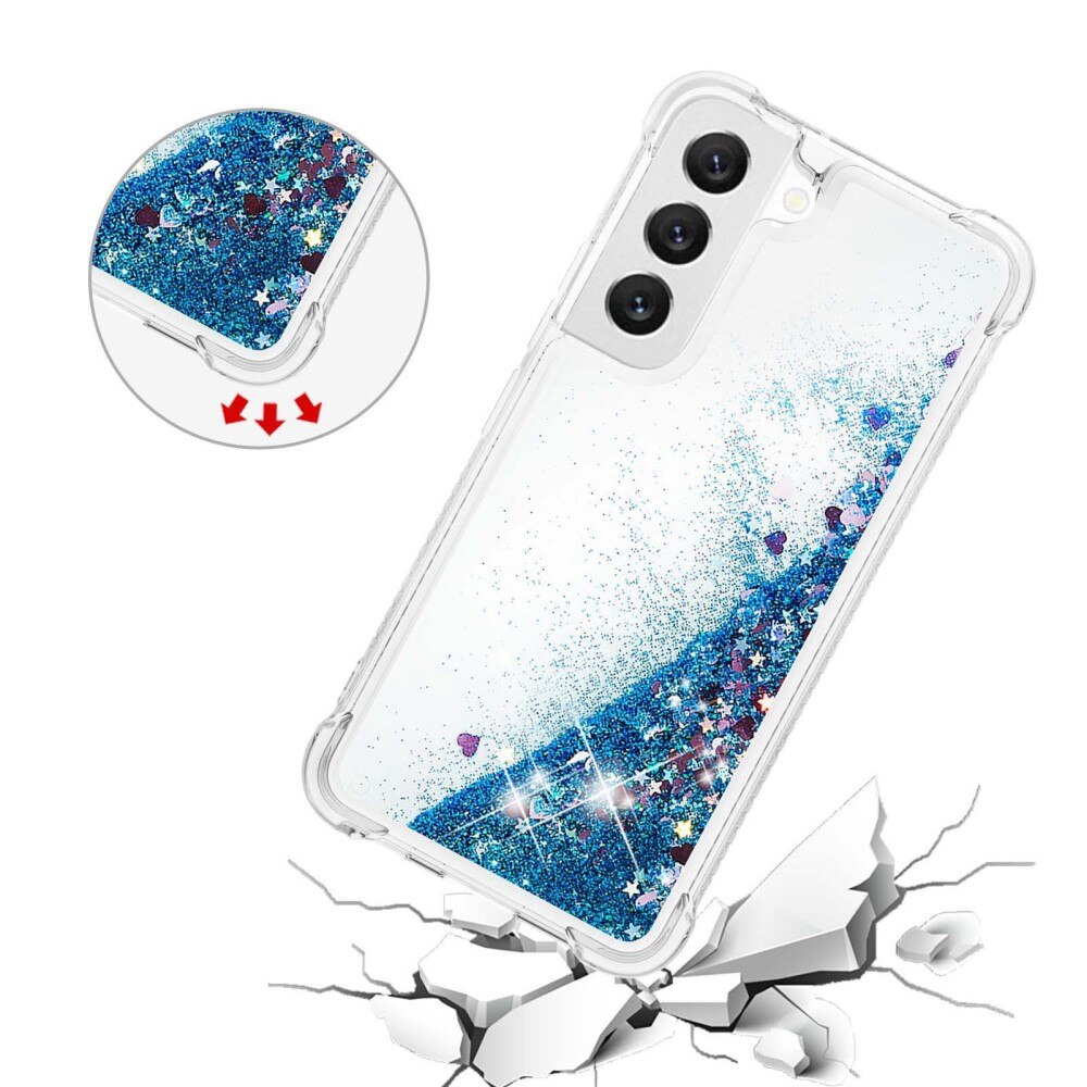 Samsung Galaxy S23 Glitter Powder TPU Hoesje blauw