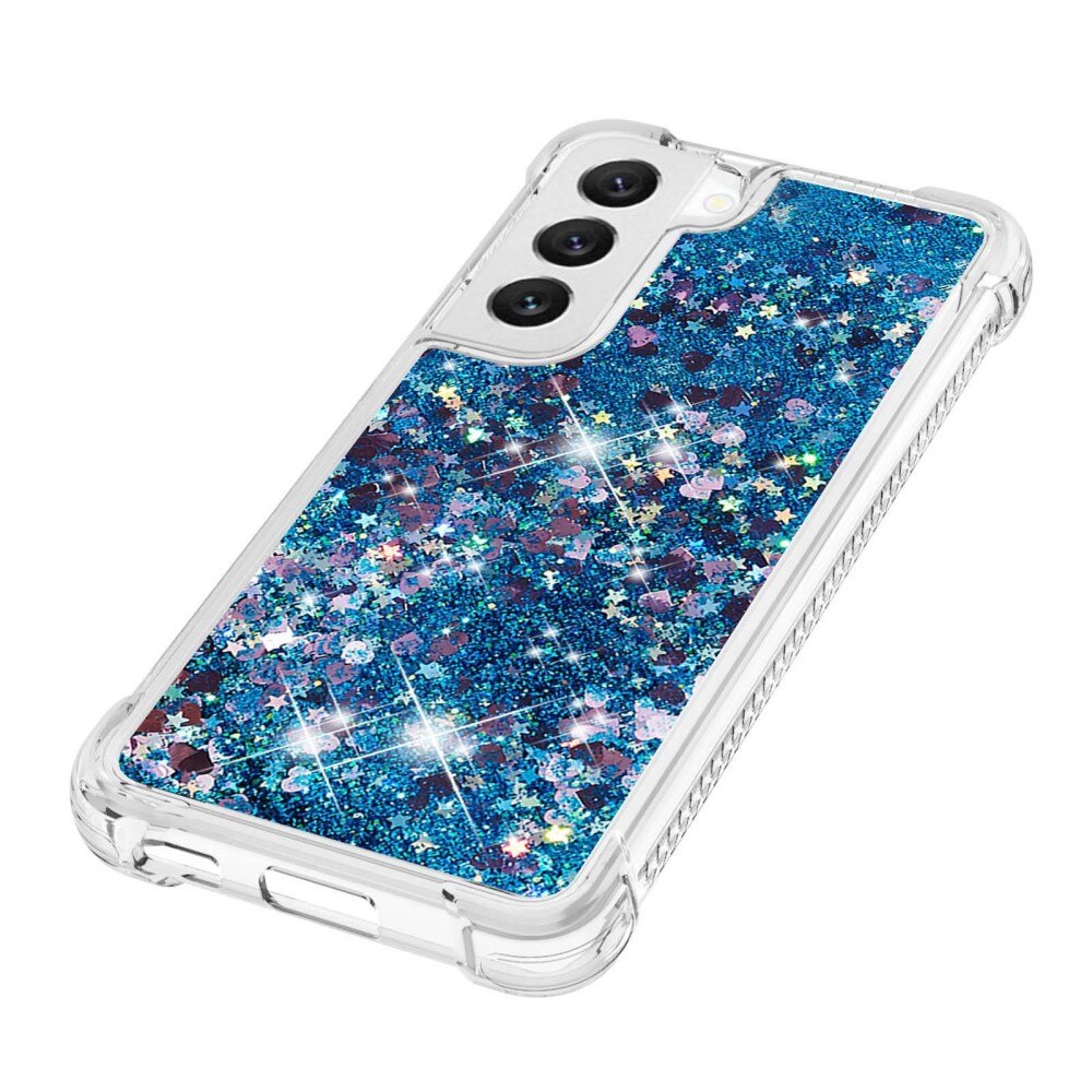 Samsung Galaxy S23 Glitter Powder TPU Hoesje blauw