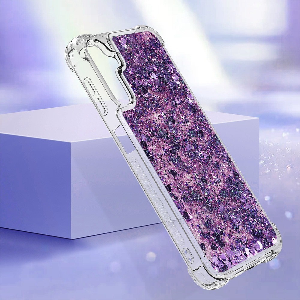 Samsung Galaxy A14 Glitter Powder TPU Hoesje Paars