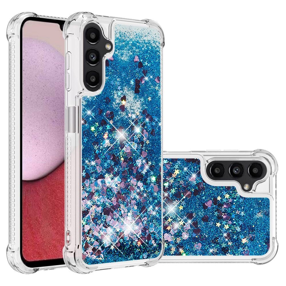 Samsung Galaxy A14 Glitter Powder TPU Hoesje blauw