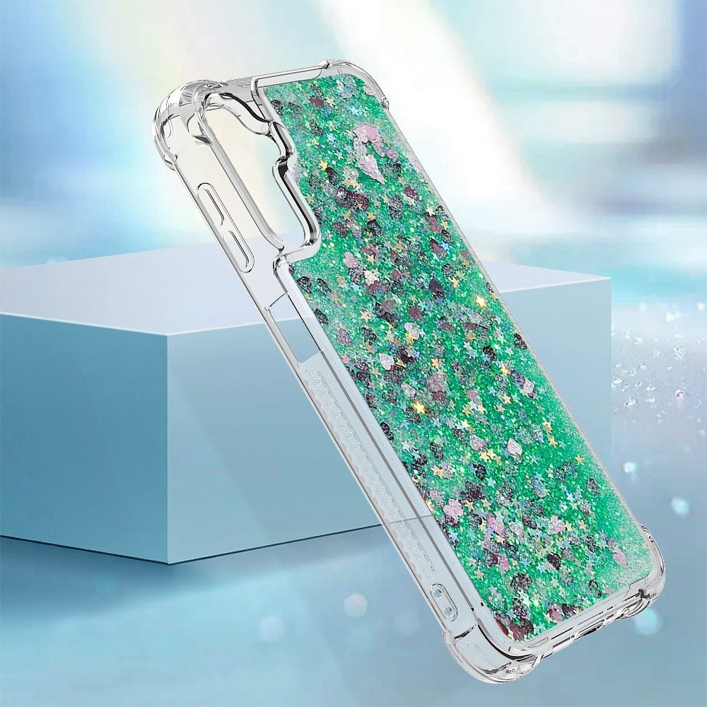 Samsung Galaxy A14 Glitter Powder TPU Hoesje groen