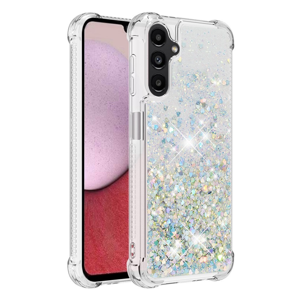 Samsung Galaxy A14 Glitter Powder TPU Hoesje zilver