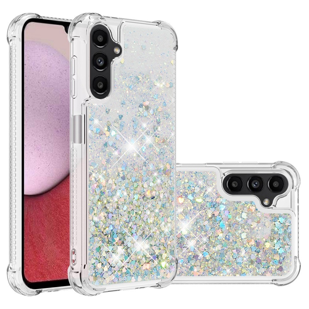 Samsung Galaxy A14 Glitter Powder TPU Hoesje zilver