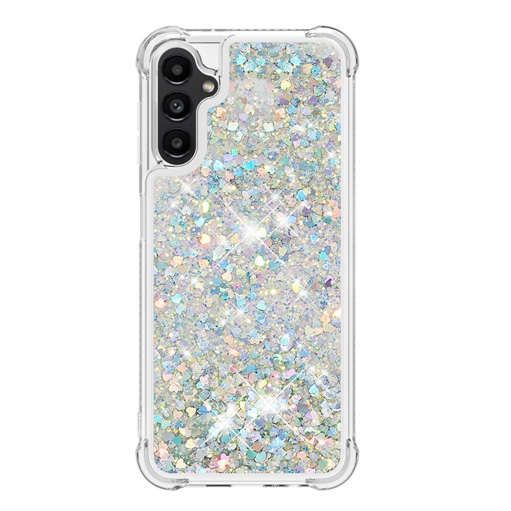 Samsung Galaxy A14 Glitter Powder TPU Hoesje zilver