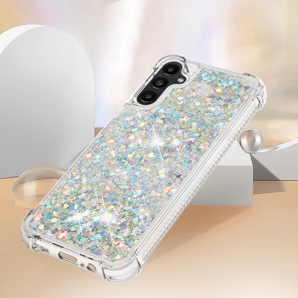 Samsung Galaxy A14 Glitter Powder TPU Hoesje zilver