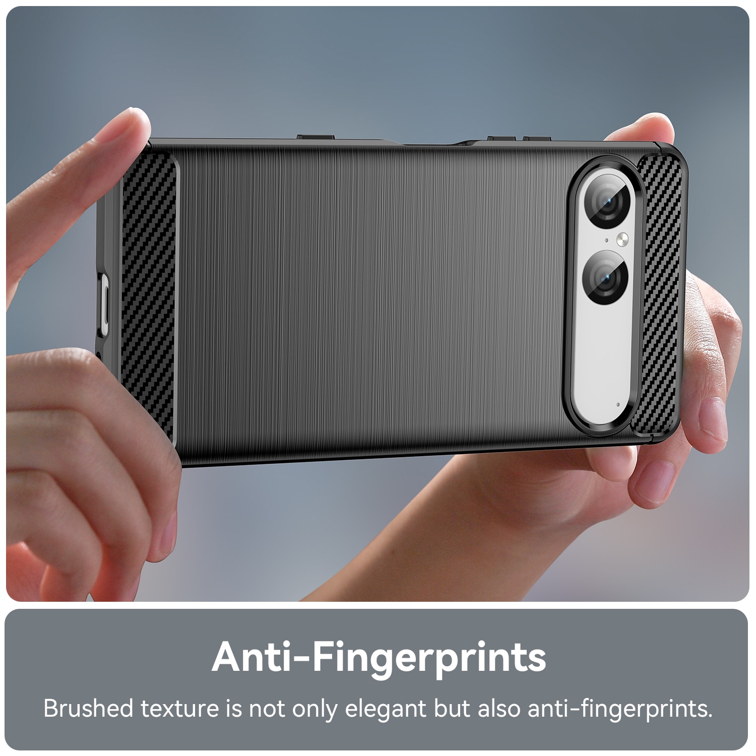 Hoesje TPU Brushed Sony Xperia 10 VII Zwart