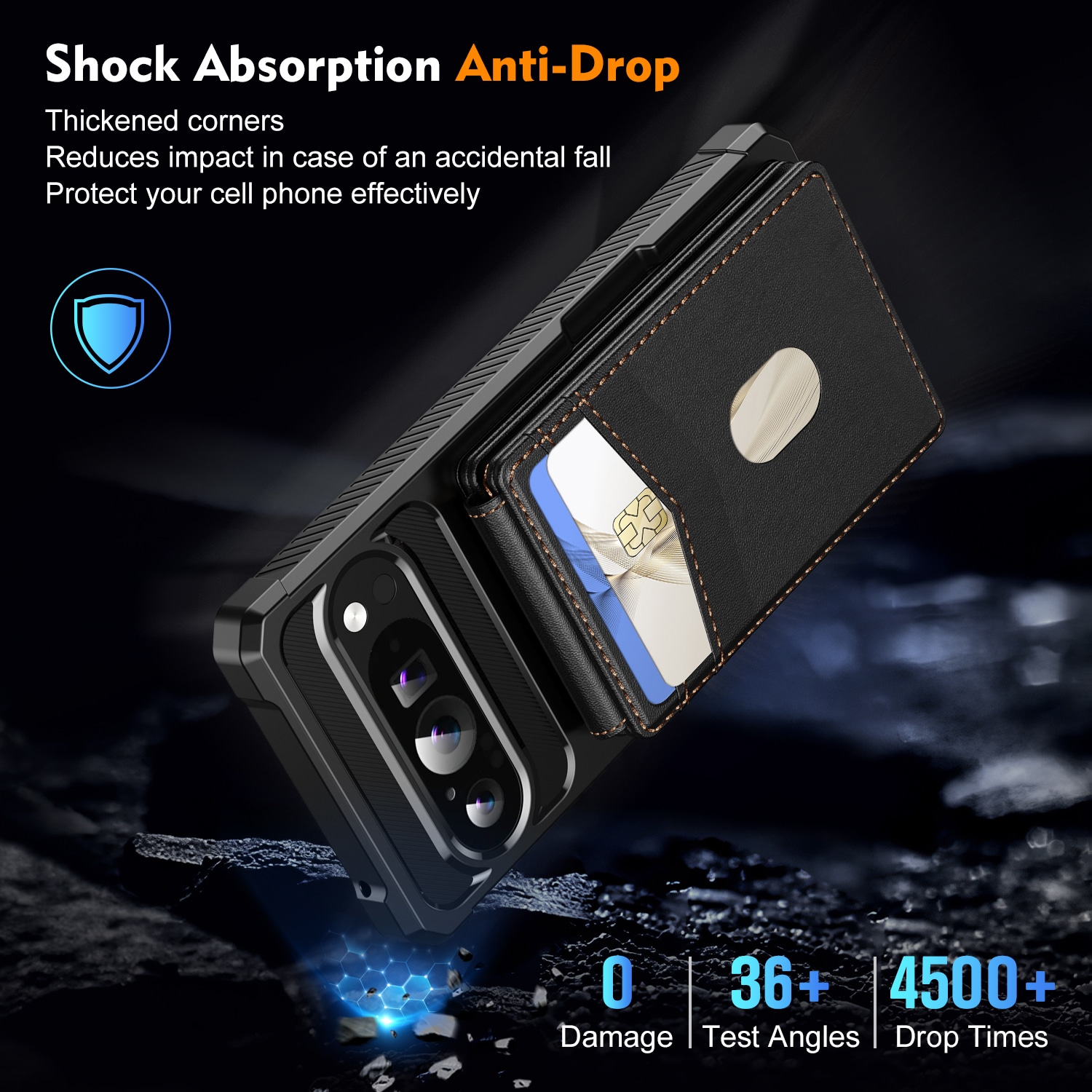 Google Pixel 10 Magnetisch hoesje met kaarthouder Zwart