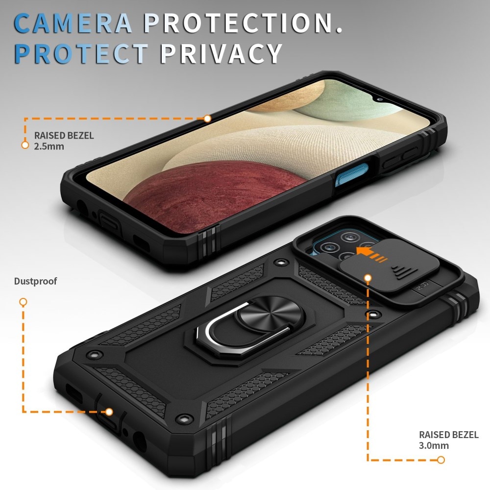 Samsung Galaxy A42 5G Hybridcase Ring+Camera Protector zwart