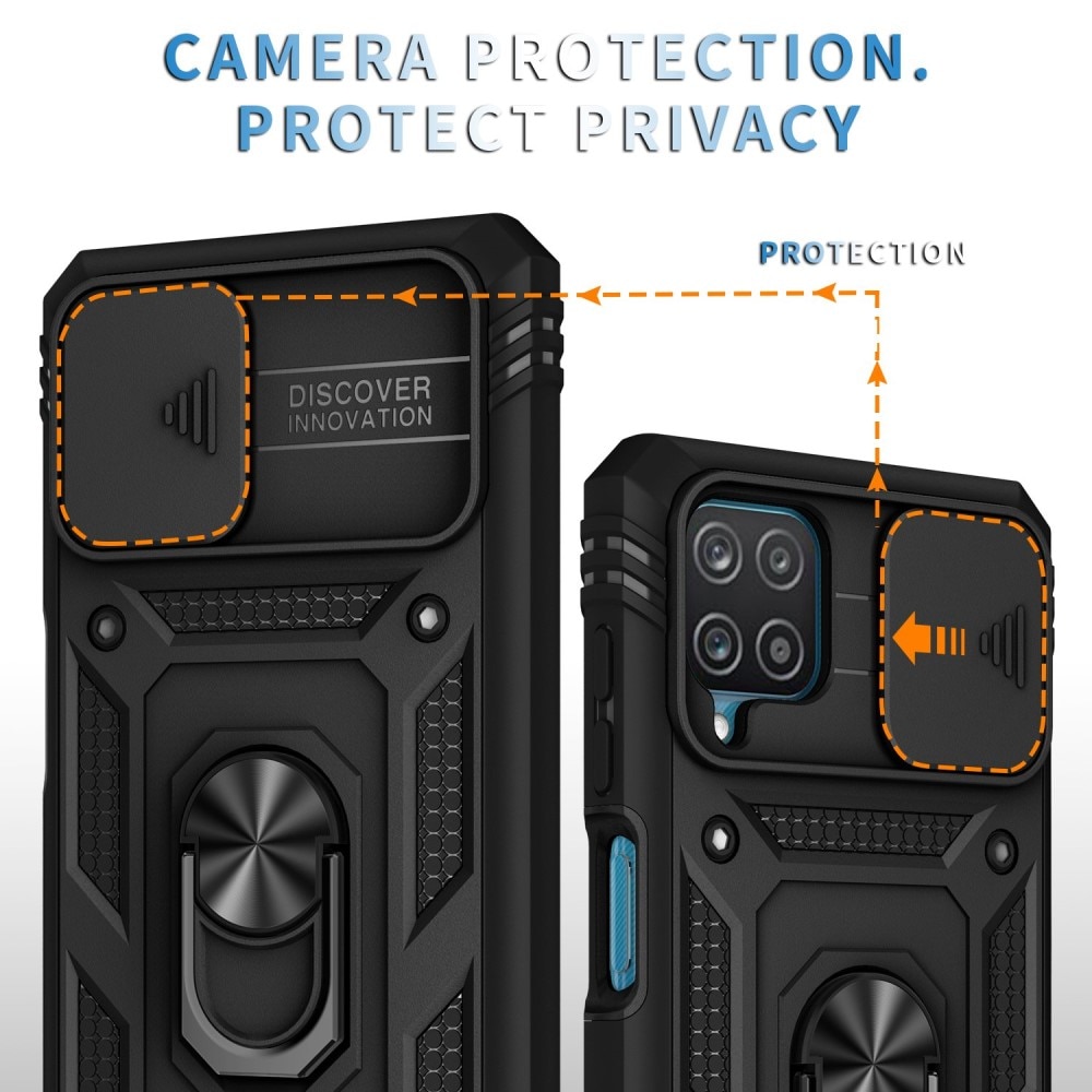 Samsung Galaxy A42 5G Hybridcase Ring+Camera Protector zwart