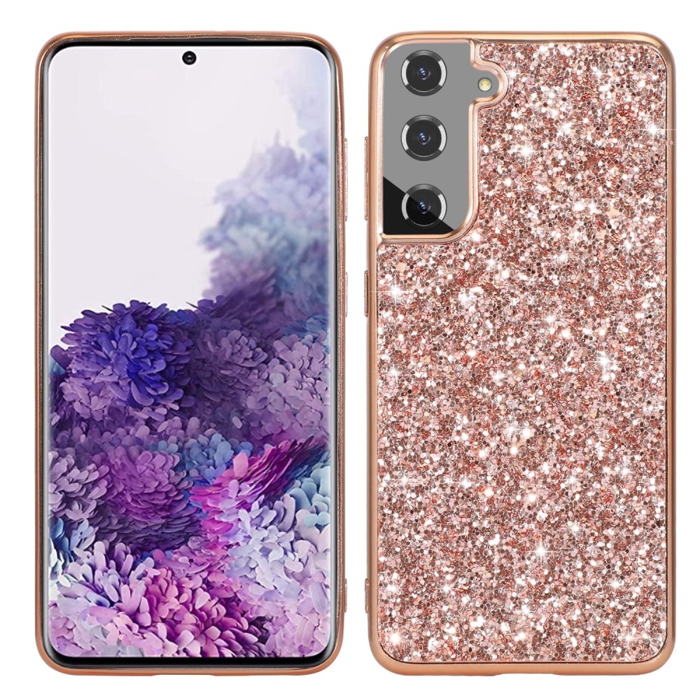 Samsung Galaxy S23 Glitterhoesje rosé goud