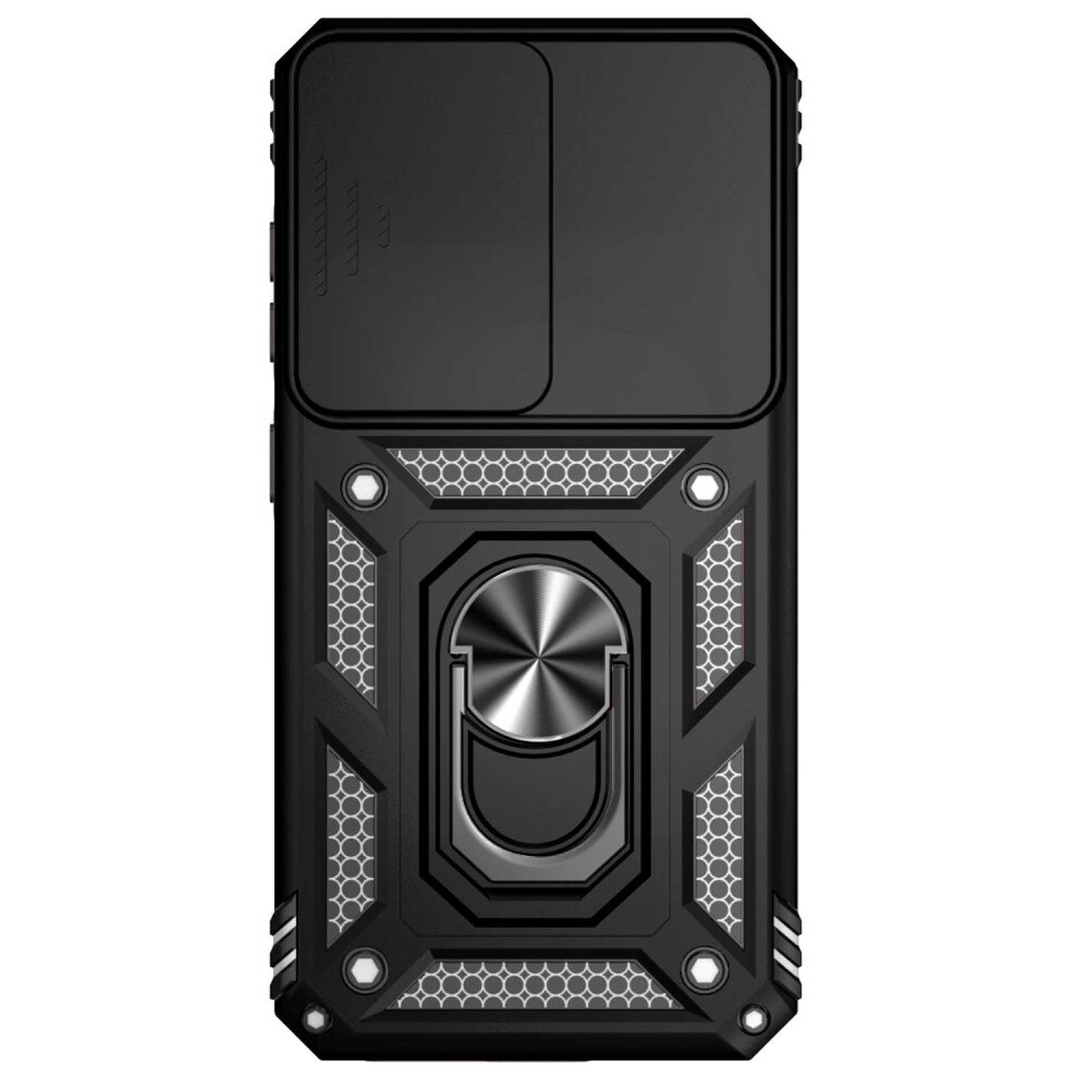Samsung Galaxy S23 Plus Hybridcase Ring + Camera Protector Zwart