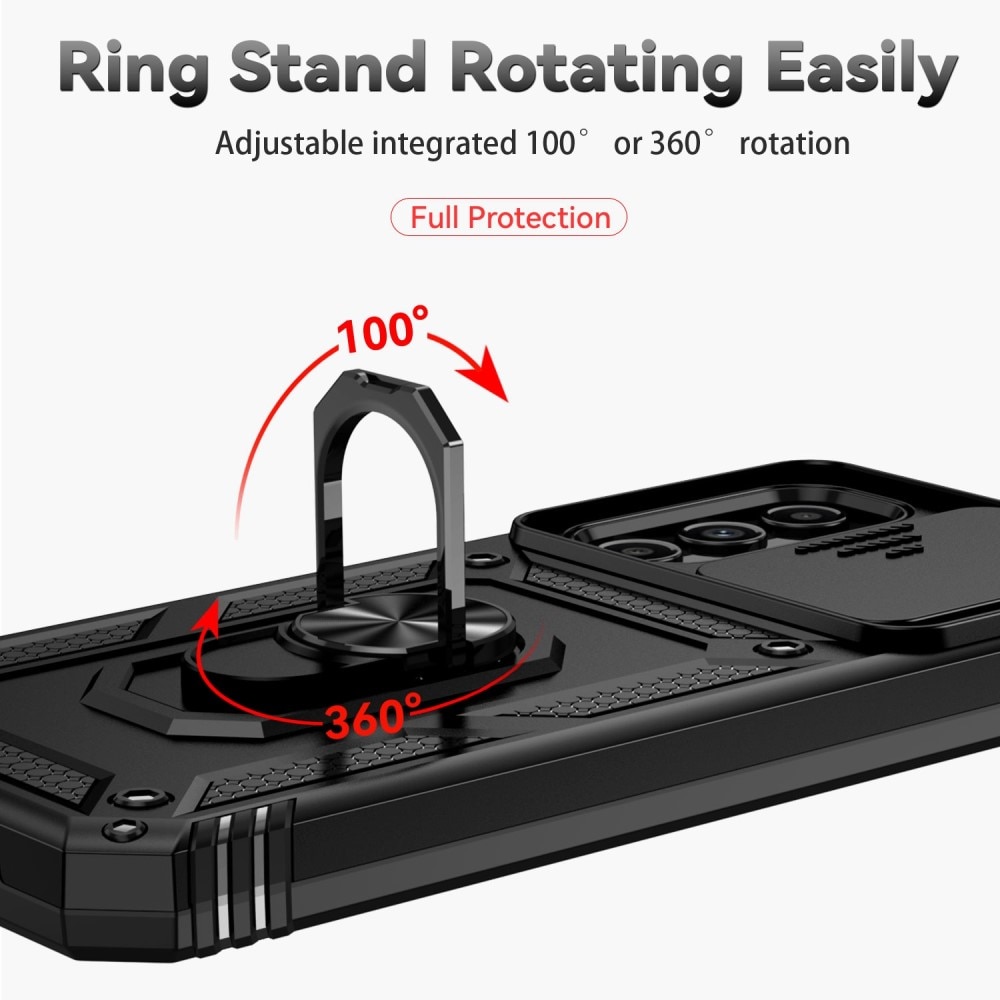 Samsung Galaxy A14 Hybridcase Ring+Camera Protector zwart