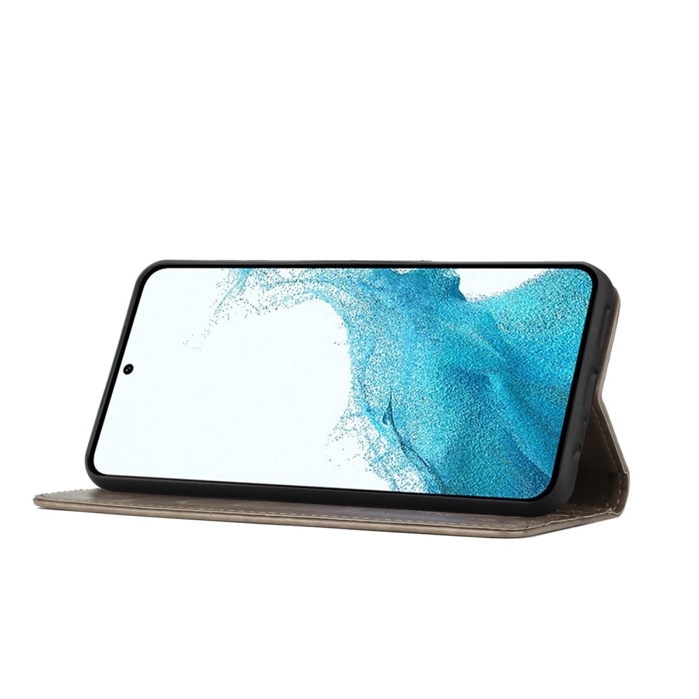 Samsung Galaxy S23 Leren vlinderhoesje grijs