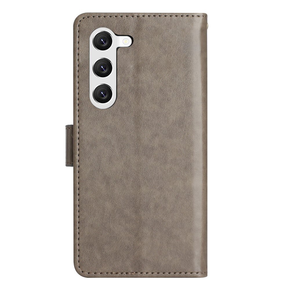 Samsung Galaxy S23 Leren vlinderhoesje Grijs