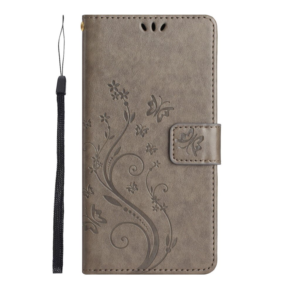 Samsung Galaxy S23 Ultra Leren vlinderhoesje Grijs