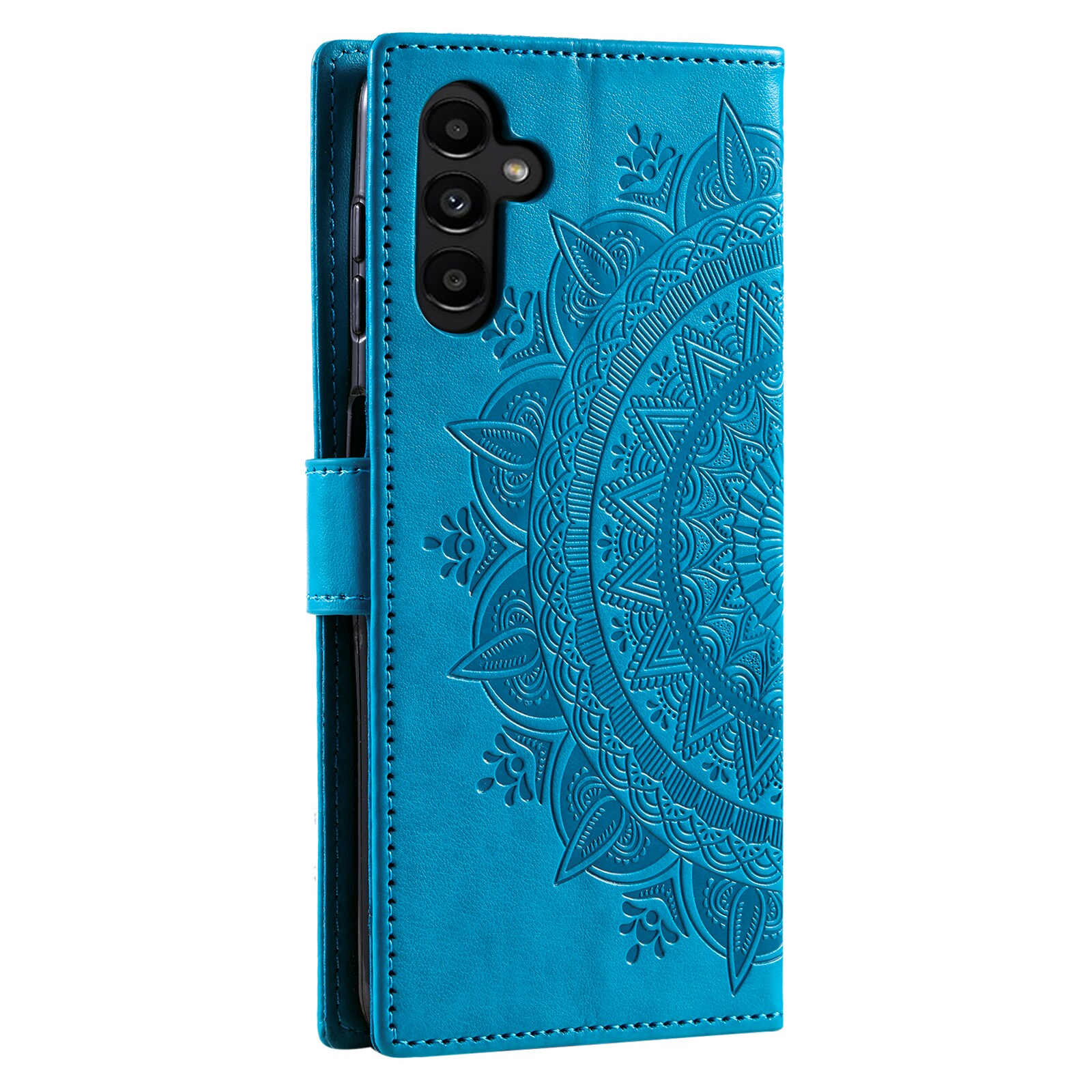 Samsung Galaxy A37 Leren Mandalahoesje Blauw