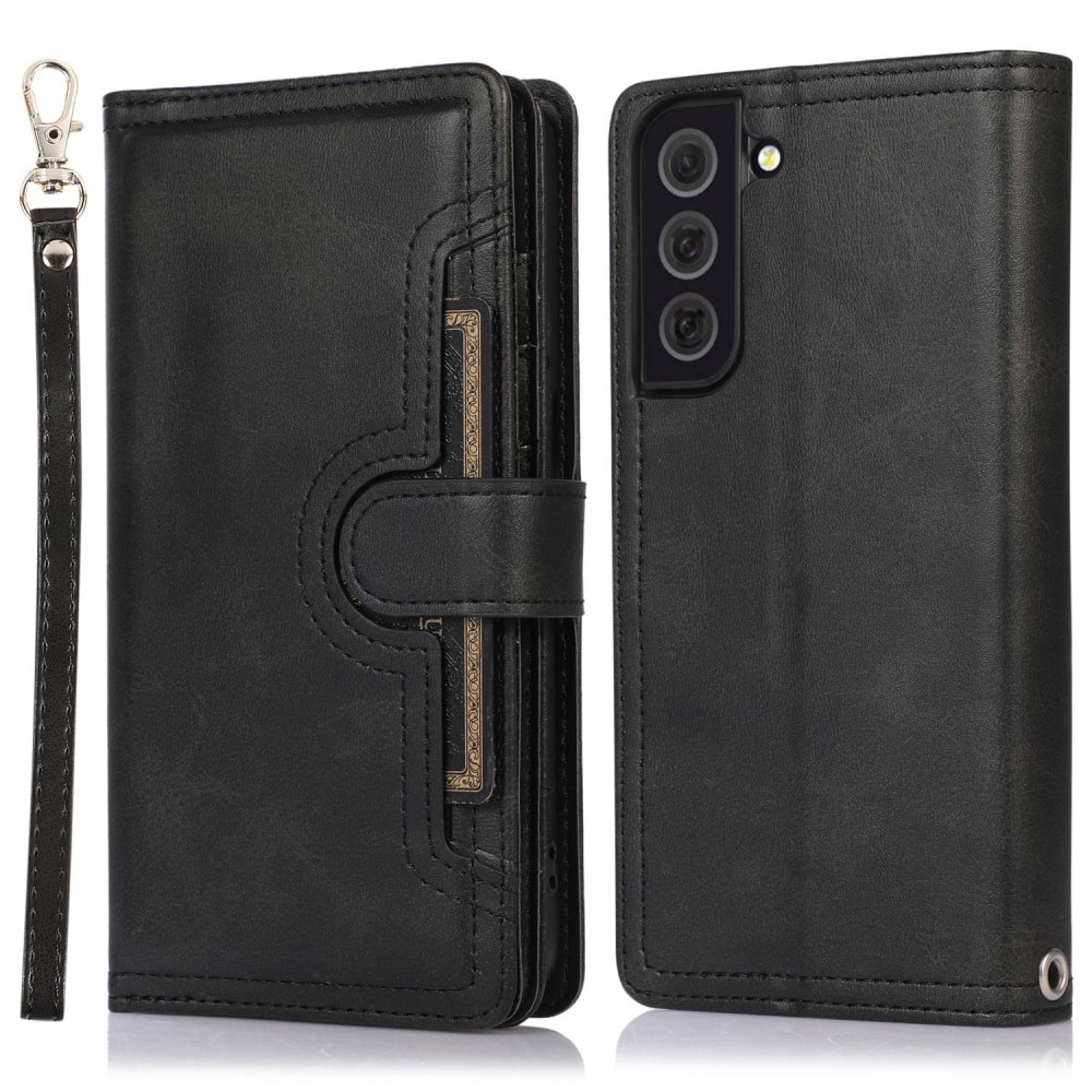 Samsung Galaxy S23 Leren Bookcover hoesje Multi-Slot zwart