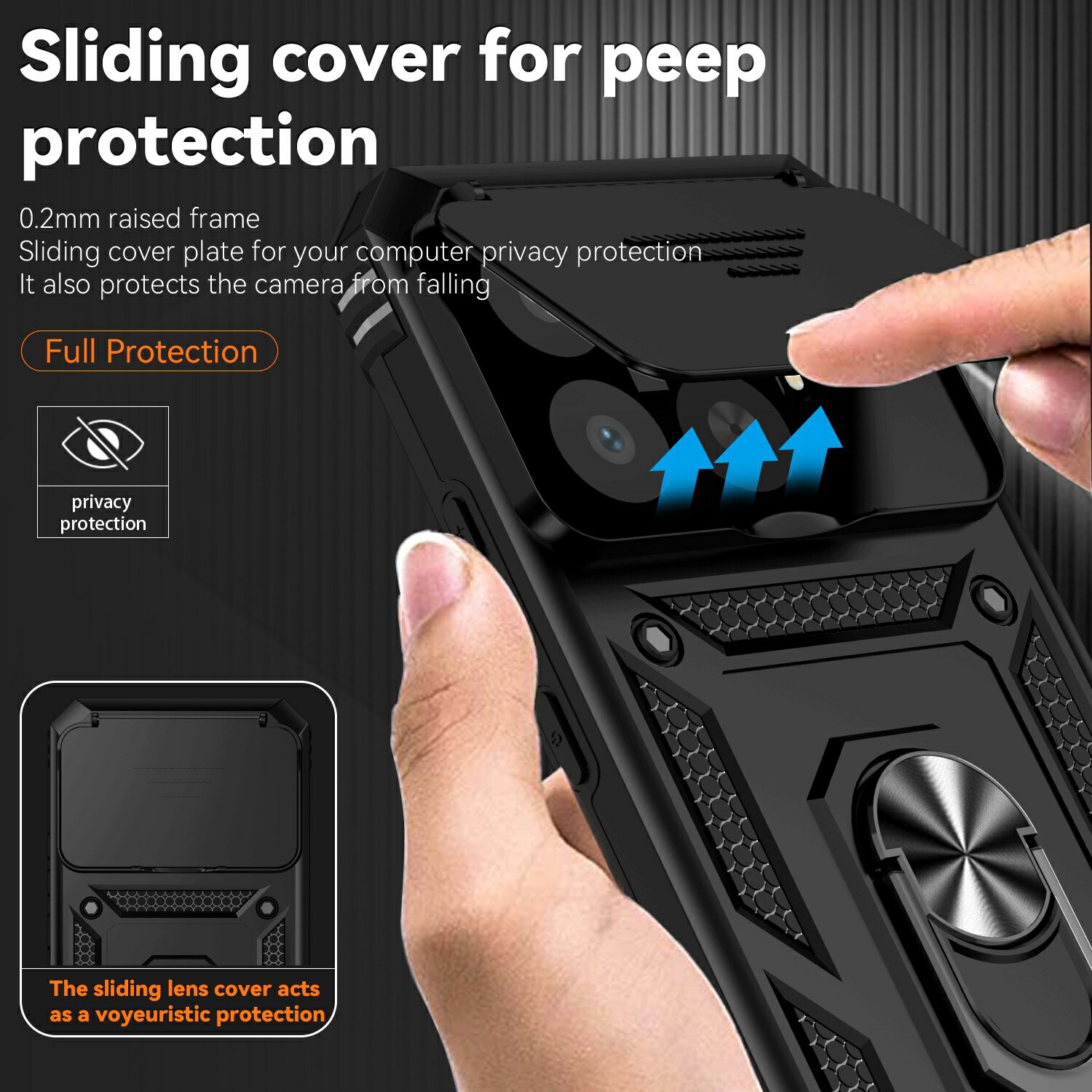 Xiaomi 15T Pro Hybridcase Ring + Camera Protector Zwart