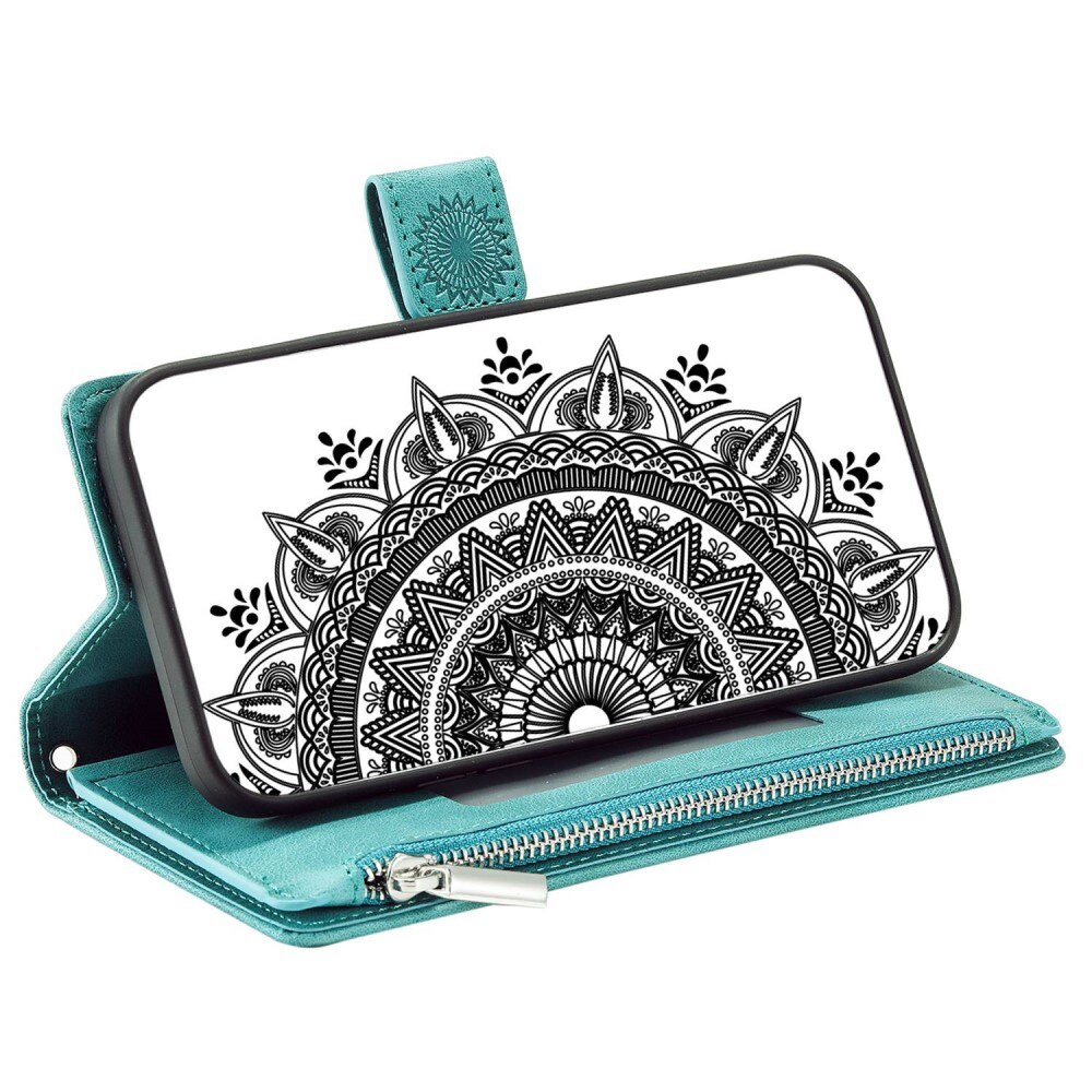iPhone 14 Portemonnee tas Mandala groen
