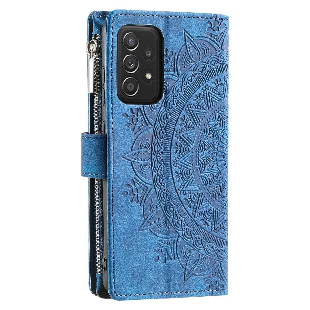 Samsung Galaxy A53 Portemonnee tas Mandala blauw