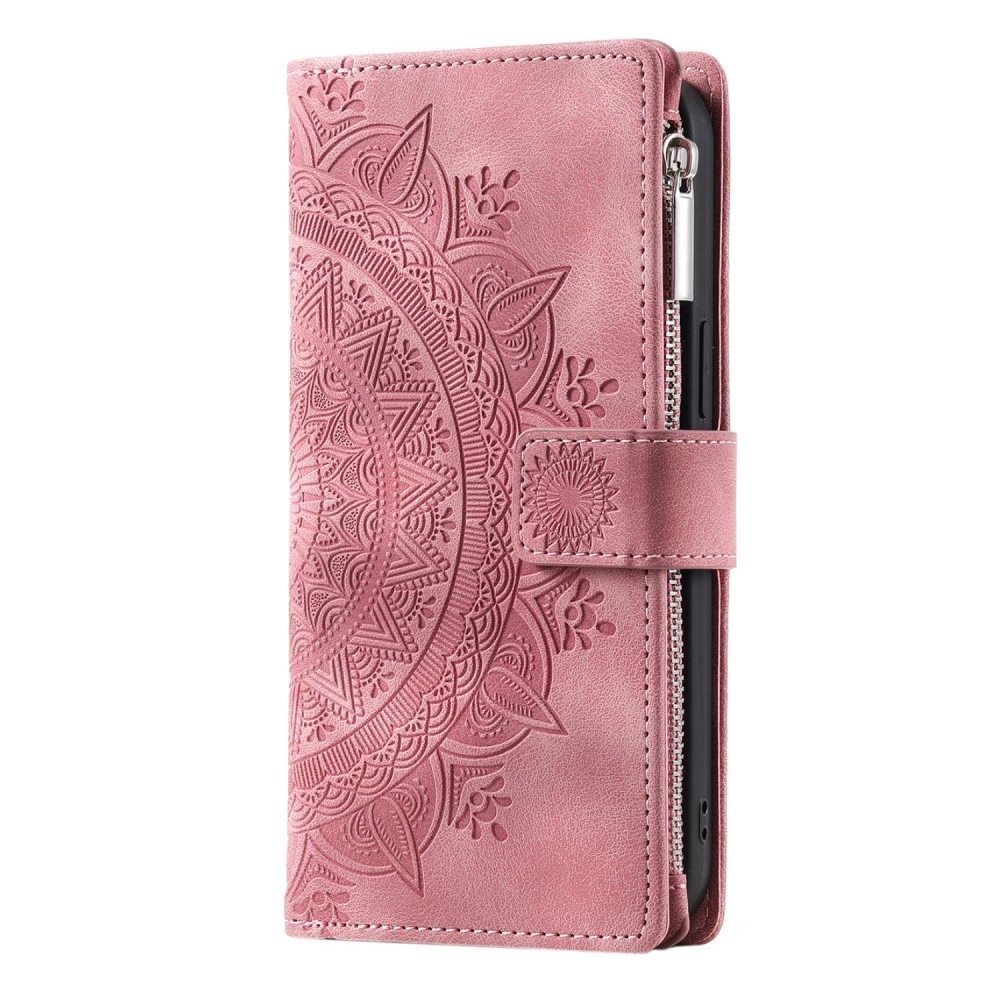 Samsung Galaxy A53 Portemonnee tas Mandala roze