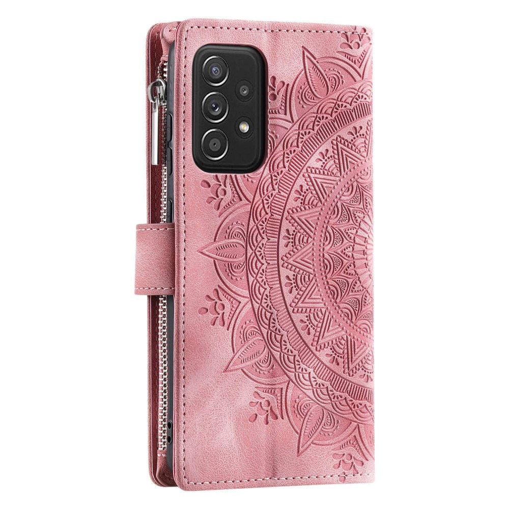Samsung Galaxy A52/A52s Portemonnee tas Mandala roze