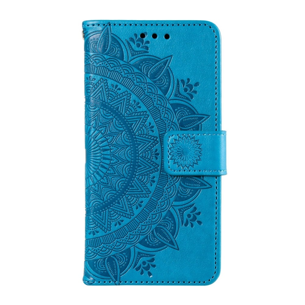 Samsung Galaxy S23 Leren Mandalahoesje blauw