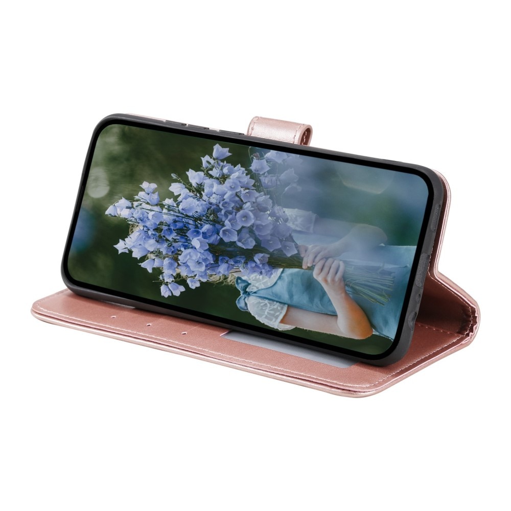 Samsung Galaxy S23 Leren Mandalahoesje roze goud