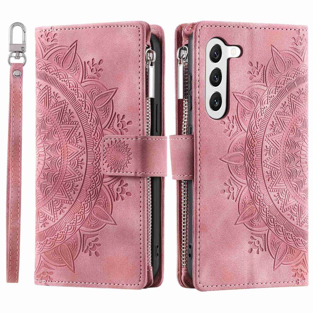 Samsung Galaxy S23 Portemonnee tas Mandala roze
