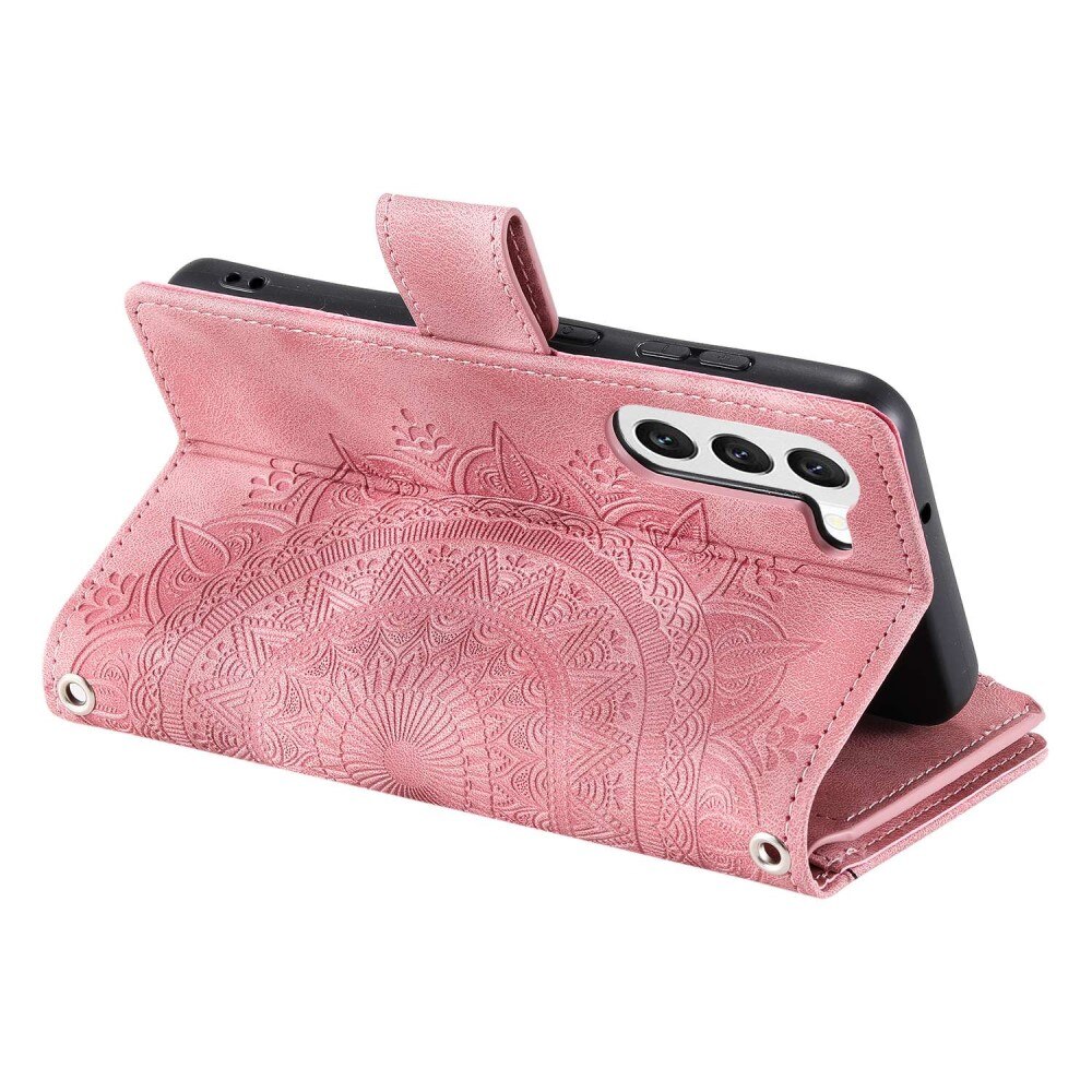 Samsung Galaxy S23 Portemonnee tas Mandala roze