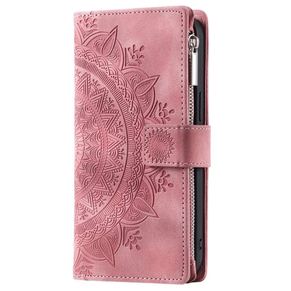 Samsung Galaxy S23 Portemonnee tas Mandala roze