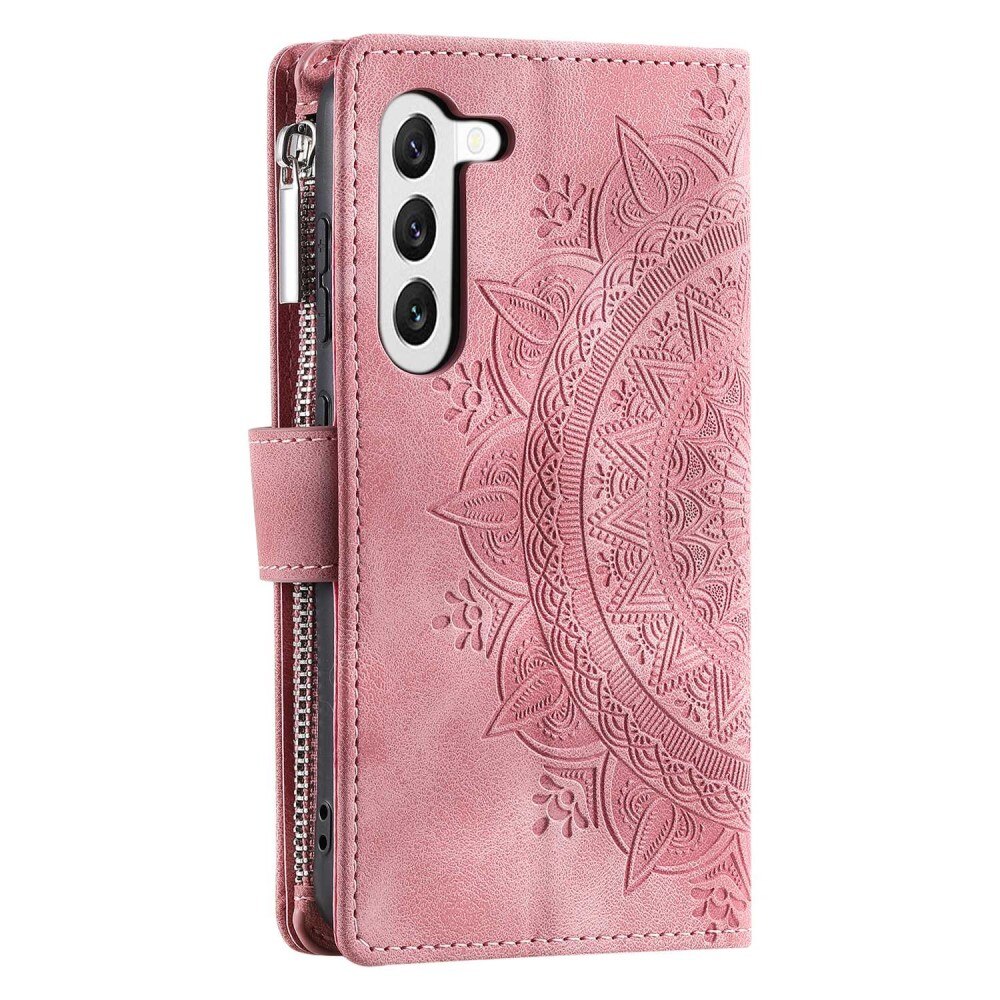 Samsung Galaxy S23 Portemonnee tas Mandala roze