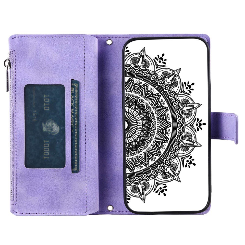 Samsung Galaxy S23 Portemonnee tas Mandala Paars