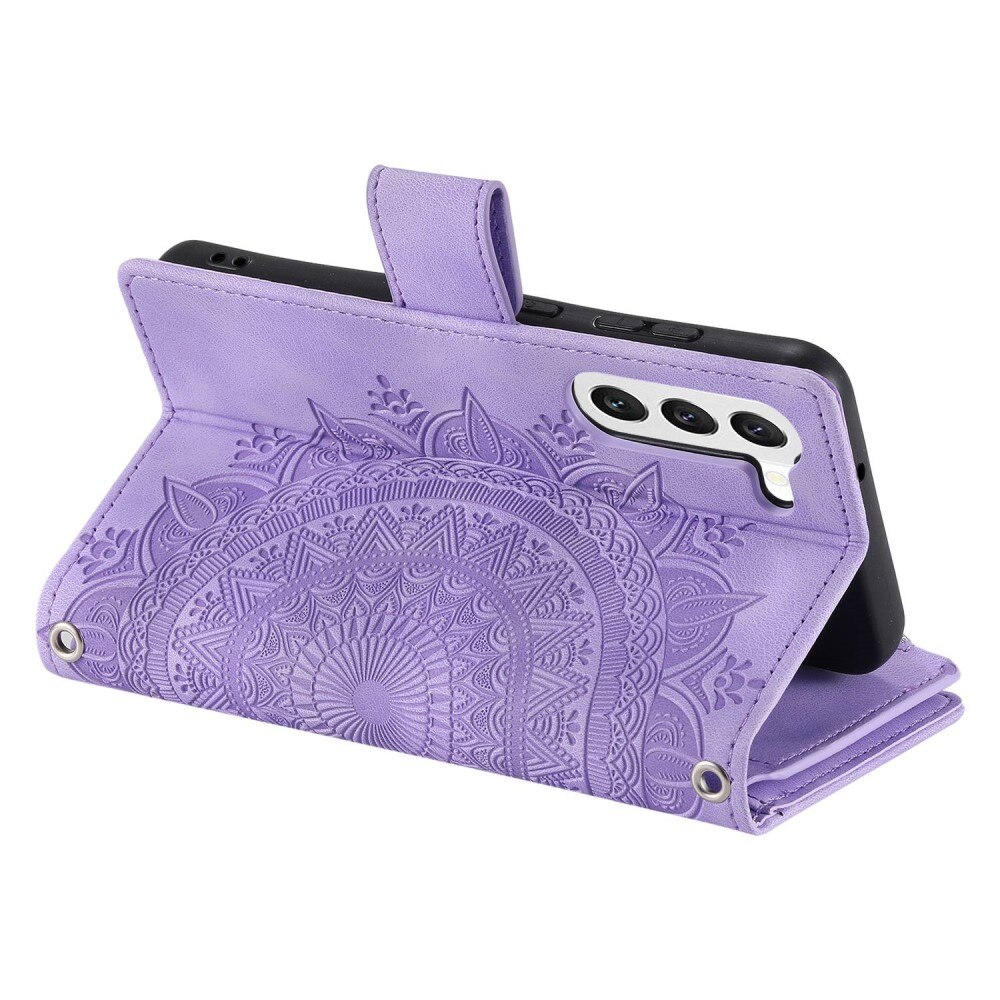 Samsung Galaxy S23 Portemonnee tas Mandala Paars