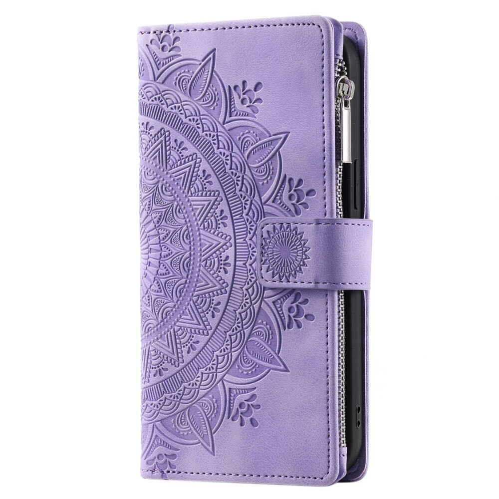 Samsung Galaxy S23 Portemonnee tas Mandala Paars