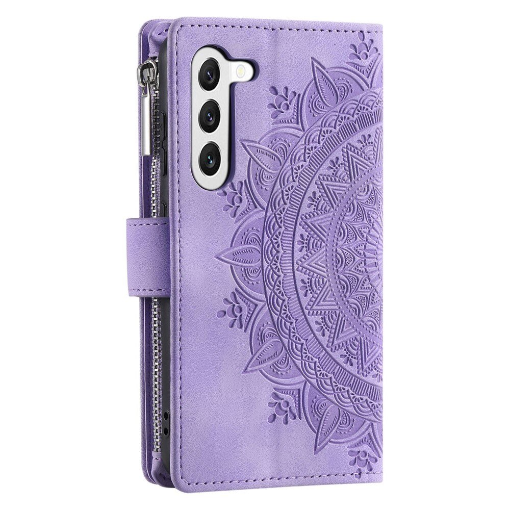 Samsung Galaxy S23 Portemonnee tas Mandala Paars